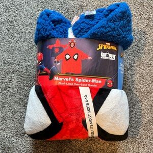 Marvel Spider-Man Plush Hoodie in Red and Blue